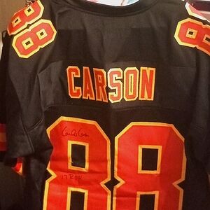 Carlos Carson Autographed Chiefs vintage NFL Jersey